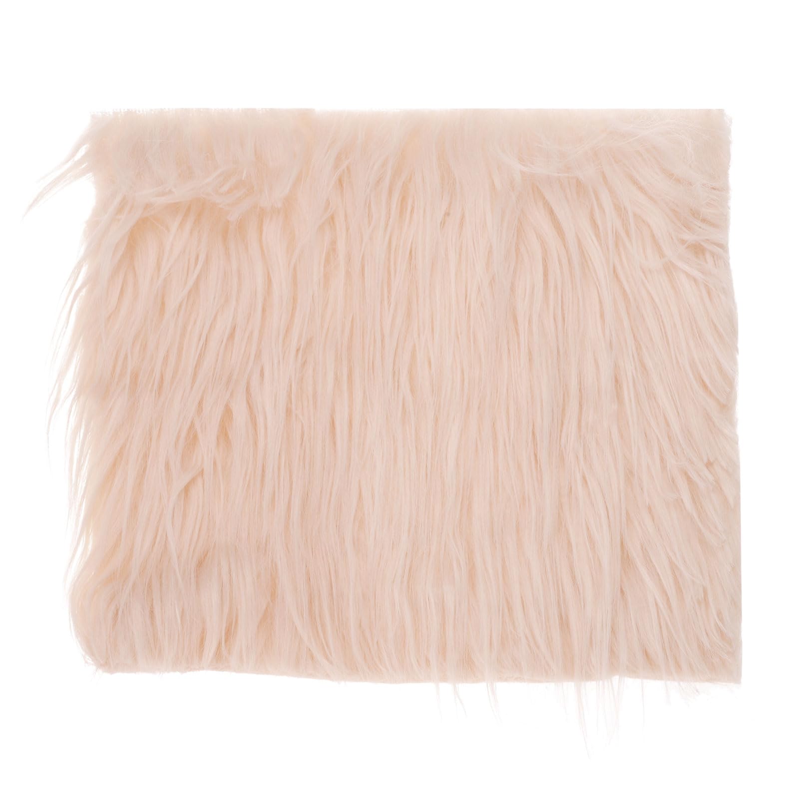 DMiotech 20"x20" Light Pink Faux Fur Square Fabric, Fluffy Faux Fur for Crafts, Gnomes, Animal Costumes, Cushions