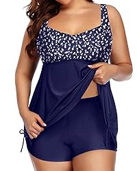 Aqua Eve Women Plus Size Tankini Swimsuit Two Piece