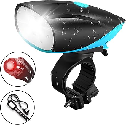 luz bicicleta nierbo luces para bicicleta con bocina lampara de bicicleta de 750 lumenes recargable mediante usb luces bicicleta impermeable con