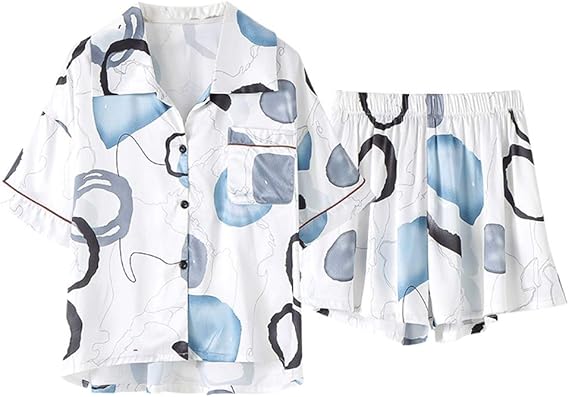 Amazon ルームウェア レディース 夏 パジャマ かわいい おしゃれ 半袖 上下セット 肌に優しい 通気抜群 快適 薄い 寝巻き 部屋着 女 ナイトウェア M L Xl Xxl パジャマ ルームウェアセット 通販