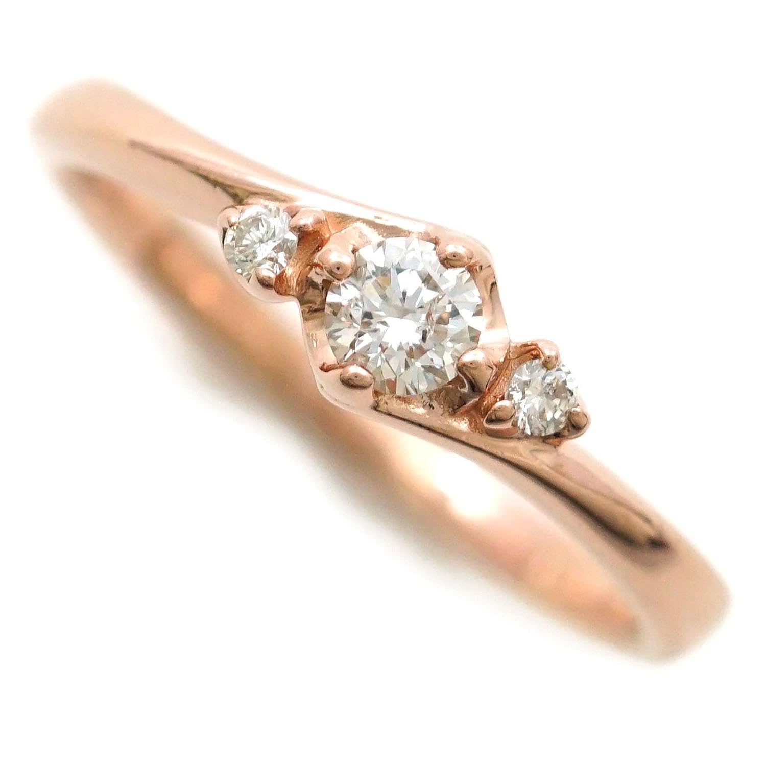 超目玉 組曲 K10pg リング 7号 ダイヤ 0 12 中古ジュエリー 中古 B078ym8xh2 Studioweb Com