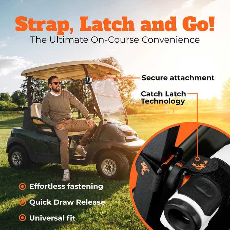 Frogger Golf Rangefinder Holder for Golf Carts with Latchit