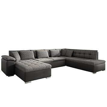 Eckcouch Ecksofa Niko Bis! Design Sofa Couch! mit Schlaffunktion und Bettkasten! U-Sofa Große Farbauswahl! Wohnlandschaft vom