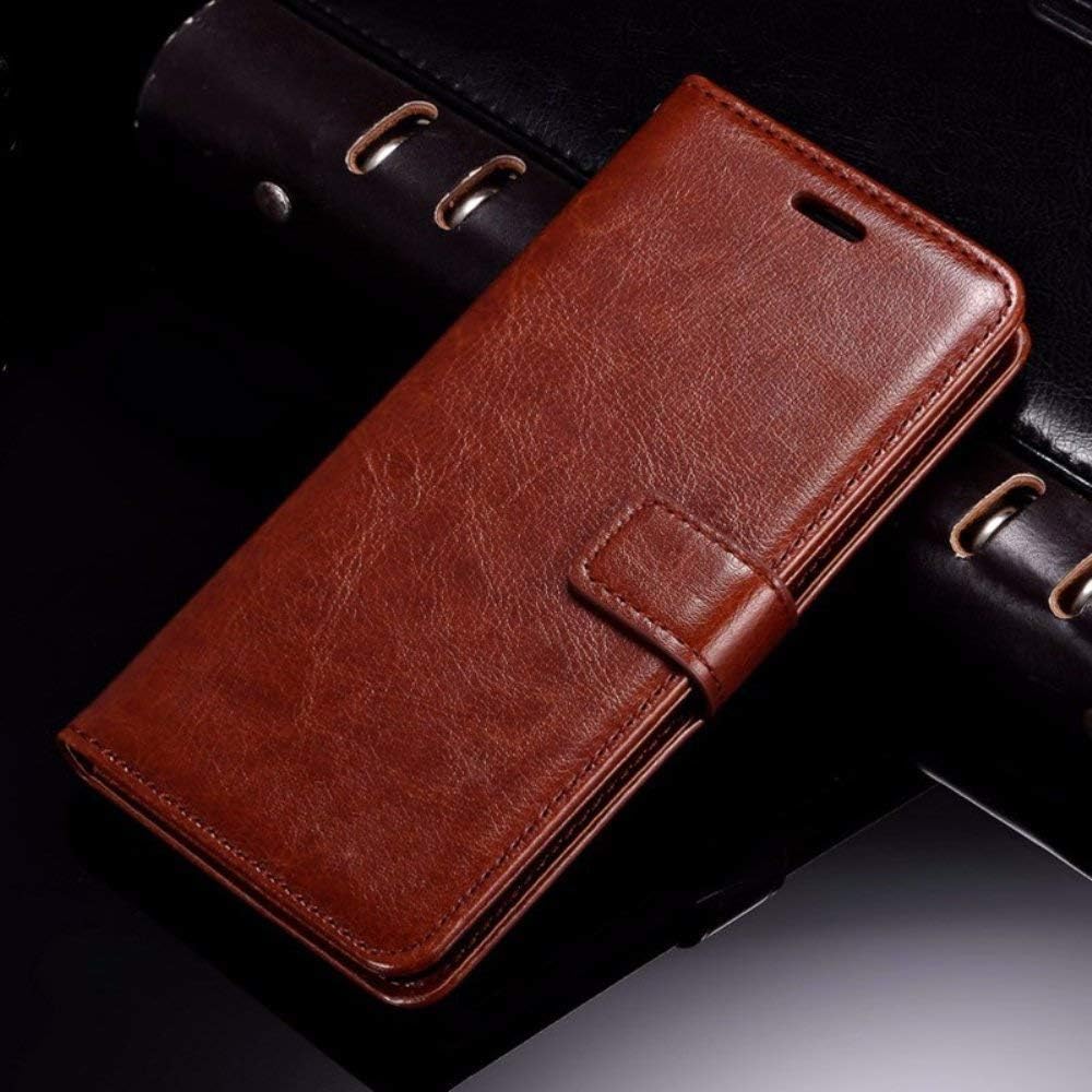 Thinkzy Flip Cover Case for Vivo V9 (Brown)