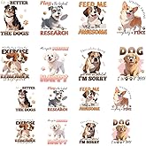 ANATTASOUL 16 Sheets Animal Iron on Transfers for T-Shirts Dog and Paw Prints DTF Transfers Ready to Press, Washable Iron on Decals for Lady Women Men Clothing Hat Bag Pillow DIY Crafts