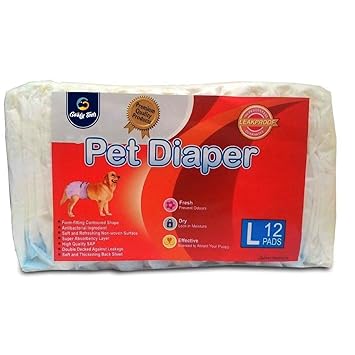 Goofy Tails Dog Diaper Extra Large (White, 12 Pieces)