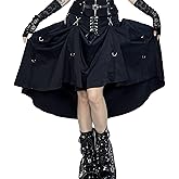 Gothic Women Vintage Long Flowy Skirts High Waist Pleated A Line Maxi Skirt