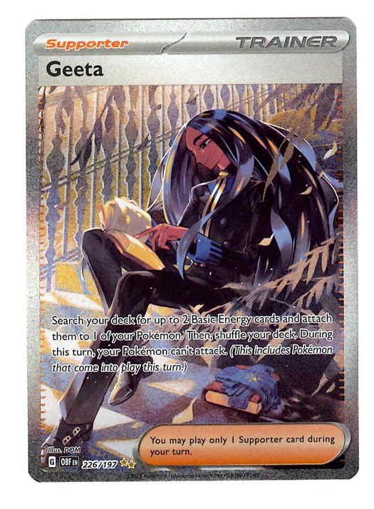 Pokémon - Geeta 226/197 - Obsidian Flames - Special Illustration Rare - Full Art - Trading Card - 1