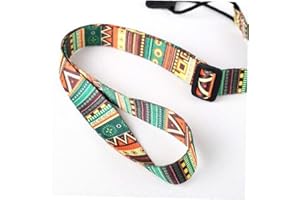 1pc Ukulele Strap Adjustable Bohemian Style Printing Ribbon Clip-on Guitar Belt Instrument Guitar Sling Accessories Practical