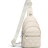 SYTRAH Sling Bag for Women, Anti-Theft RFID Crossbody Bag Nylon Sling Purse for Travel, Puffy Small backpack for Daily Hiking Sports White