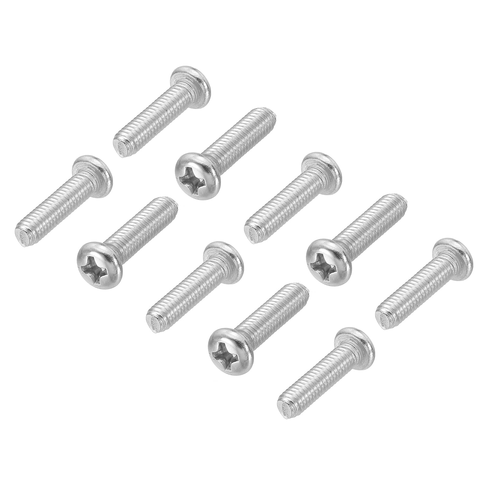 PATIKIL Phillips Pan Head Screws, 60 Pack M4-0.7 x 14mm 304 Stainless Steel 18-8 Full Thread, Pan Head Machine Phillips Drive Screw — image 1