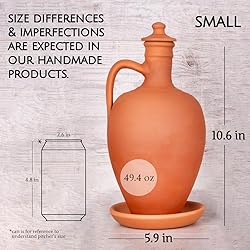 Hakan Anadolu Natural Clay Water Pitcher Set