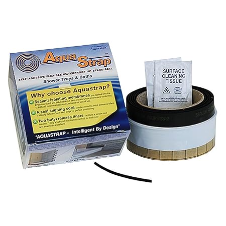 AquaStrap 1m Shower Tray Or Bath Seal With Sealux-N Tile Flexible Flexi Seal - View #9
