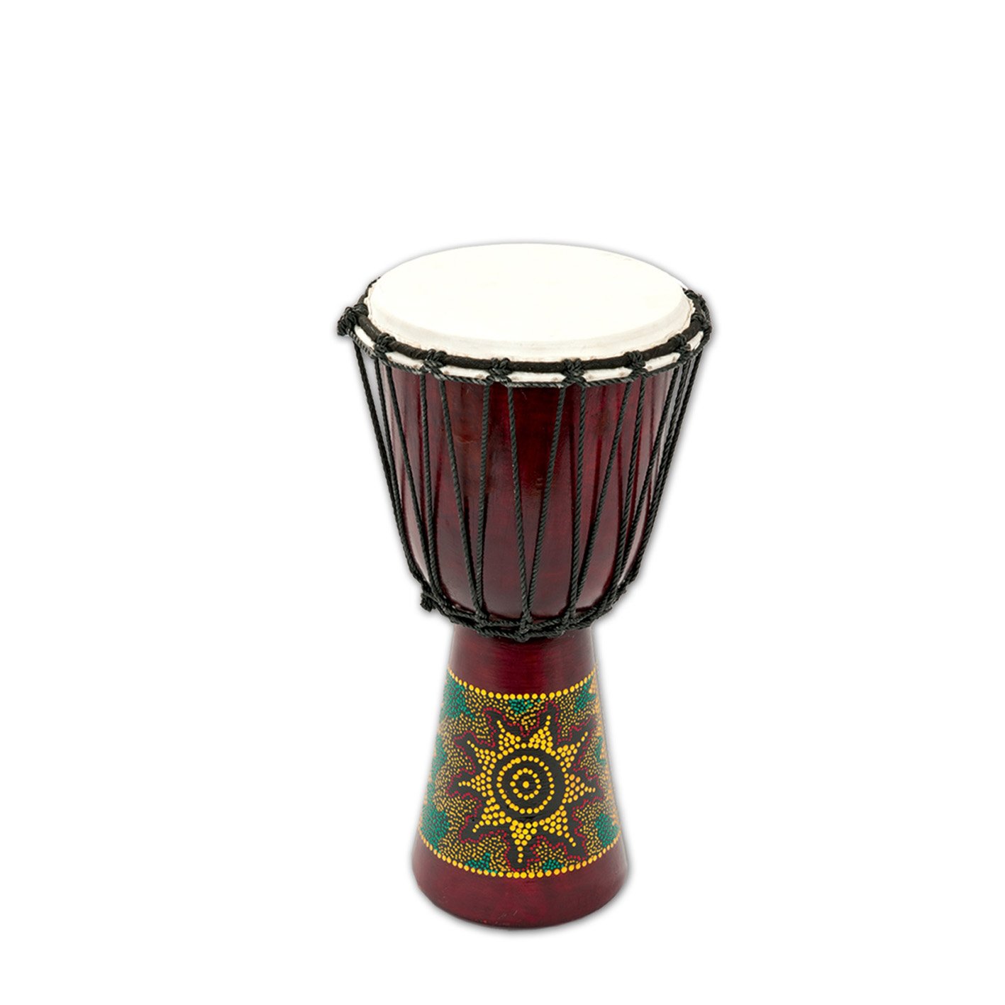 Percussion Plus 12 inch Sun/Rainbow Djembe(Design may vary)