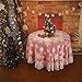 Transer- Table Cloth, Christmas Snowflake Table Cover White Vintage Lace Tablecloth Home Party Xmas Decor (White, Round - 70 Inches)