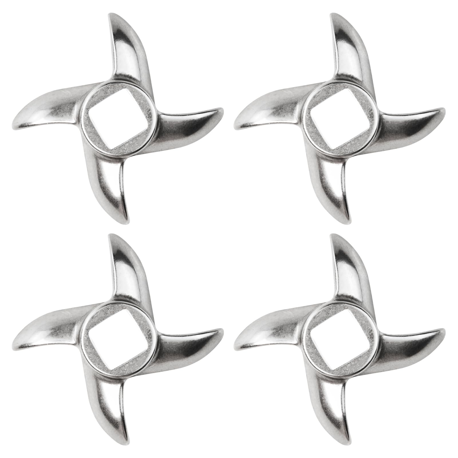 Photo 1 of 4 Pack Meat Grinder Blade, Stainless Steel Knife Cutter Replacement with Hardened Raised Edges, Meat Grinder Blade Mincers Knife Cutter Grinding Accessories Parts for Meat Grinders (#12)