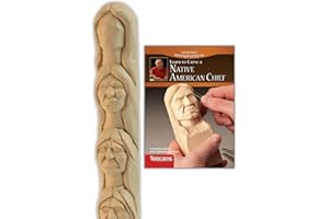 Native American Study Stick Kit (Learn to Carve Faces with Harold Enlow): Learn to Carve a Native American Booklet & Native A