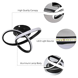 DAXGD Modern LED Ceiling Light 19W Spiral Design