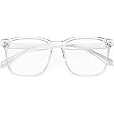 TEAPLMTT Blue Light Blocking Glasses Oversized Square Computer Glasses Anti Blue Light for Women Men