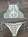 CUPSHE Fashion Women's Garden Fresh Printing Tank Padding Bikini Set (M) Multicolor