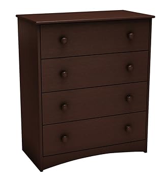 Afydecor Wooden Dresser with four Large Spacious Drawers - Brown