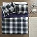 Madison Park Essentials Parkston Plaid Comforter, Matching Sham, 3M Scotchguard Stain Release Cover, Hypoallergenic All Season Bedding-Set, Twin/TwinXL, Navy, 2 Piece