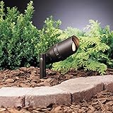 Kichler Lighting 15397AZT Architectural Grade 12-Volt Low Voltage Adjustable Accent Light, Textured Architectural Bronze