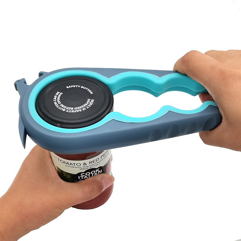 Otstar 6 in 1 Jar Opener Ring Pull Can Opener for Arthritis and Weak Hands