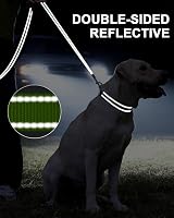 Taglory Dog Lead 2 cm Wide 1.8 m Neon Green Reflective Padded Handle view 5