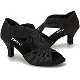 Ballroom Dance Shoes Women Latin Salsa Practice Dancer Shoes 2.5'' Heels YT02