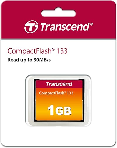 Transcend 1GB CompactFlash 133 Memory Card CF Ultra DMA 4 MLC NAND DSLRs