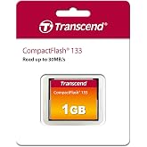 Transcend 1GB CompactFlash CF Memory Card, Up to 50MB/s, MLC, DSLR Camera | Ultra DMA transfer mode 4 (UDMA 4), ECC Support