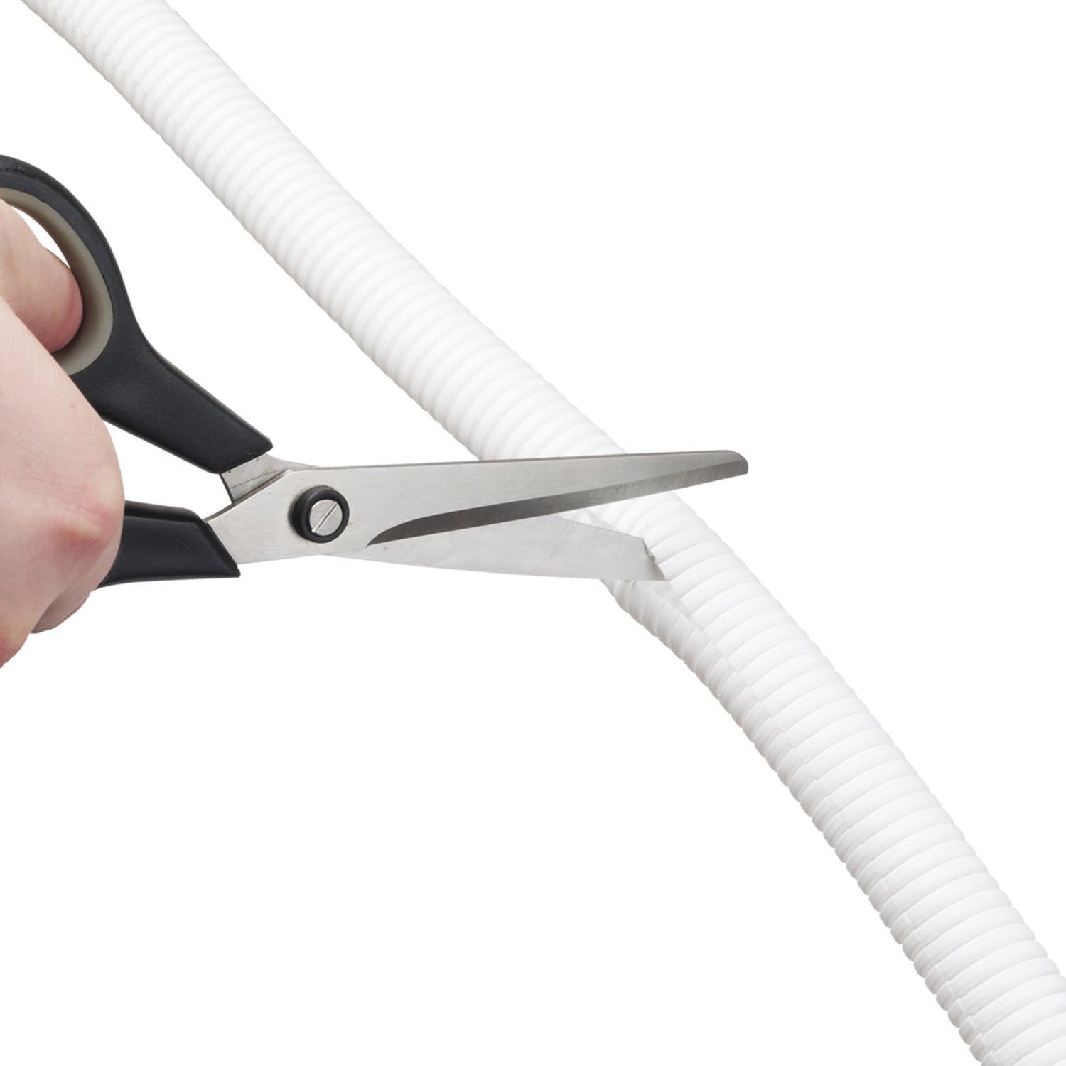 D-Line White Cable Tube | 3' 7" Flexible Cable Management Sleeve | Wire Organizer to Hide Cords from TVs, PCs and Game Consoles | 1.25 Inch Diameter: Electronics