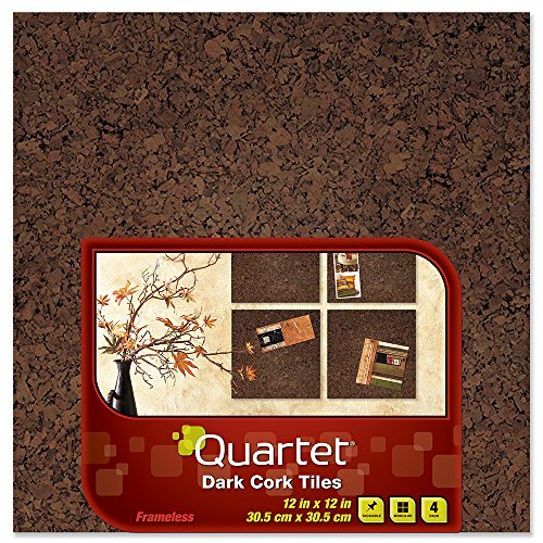 Quartet Cork Board Tiles, 12" x 12", Corkboard, Mini Wall Bulletin