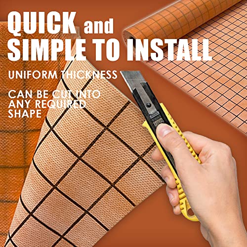 Waterproof Membrane Underlayment 108 sq ft 12 Mils Thick Bathroom