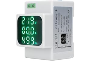 XROLAND Meter Ac60-500V 1-100A Din Rail Voltmeter Ammeter Hertz Meter Led Digital Multimeter Voltage Current Frequency Meter 