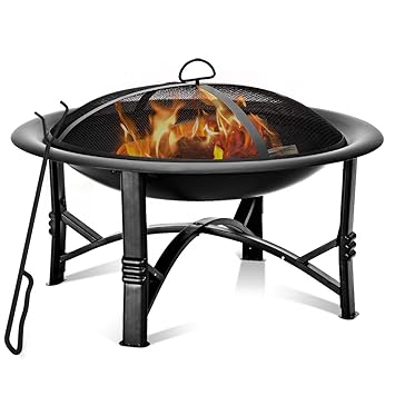 Giantex Outdoor Firepit Portable Folding Metal 30 Fire Bowl With