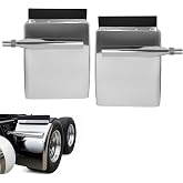 Gelacie 30" x 24" Quarter Fenders for Semi Trucks | Compatible with Freightliner, Peterbilt, Kenworth, Volvo &amp; Mack|304 Stainless Steel Mirror Finish, Right &amp; Left