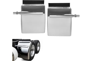 Gelacie 30" x 24" Quarter Fenders for Semi Trucks, Compatible with Freightliner Peterbilt Kenworth Volvo Mack, 304 Stainless Steel Mirror-Finished Fenders Right & Left