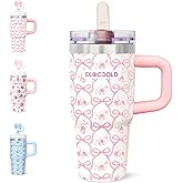 DLOCCOLD 16 oz Stainless Steel Tumbler with Lid and Straw, Double Wall Vacuum Insulated Travel Tumbler with Straw Cover Cap, Cupholder Friendly, Leak Resistant, Reusable Travel Coffee Mug