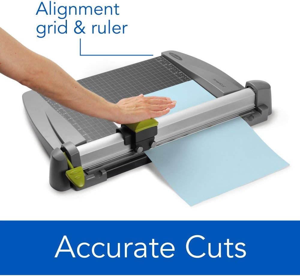 Swingline Paper Trimmer, Rotary Paper Cutter, 15" Cut Length, 30 Sheet Capacity, Commercial, Heavy Duty, SmartCut (9615) : Rotary Paper Trimmers : Office Products