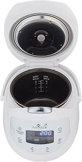 Yum Asia Panda Mini Rice Cooker 3.5 Cup Ninja Ceramic Bowl 220-240V Arctic White view 5