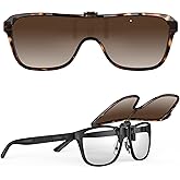 Goiteia Polarized Clip on Sunglasses over Prescription Glasses Women Men,Wider View One Piece for Cycling-UV 400 Protection