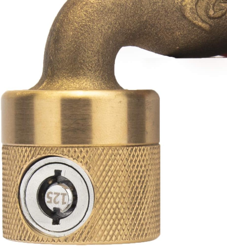  Flow Security Systems | The FaucetLock | Heavy Duty Brass Construction | Prevents Water Theft & Secures Outdoor Bibbs | Promotes Water Conservation | Keyed The Same | FSS 50 | 2 Pack: Home Improvement