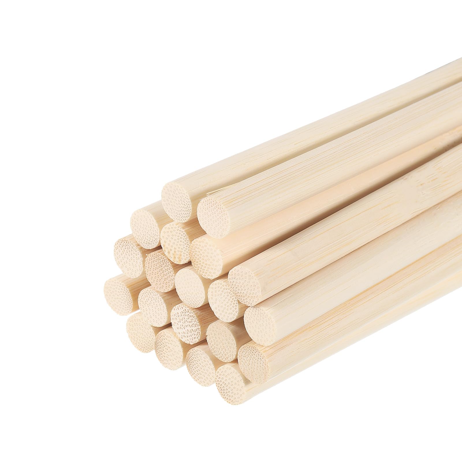 uxcell Wooden Dowel Rods,30cm/12 Round Dowel Rod Wood Sticks,10mm/0.4" Bamboo Stick for Arts Crafts, Photo Booth Props, DIY Building Model,20 Pack
