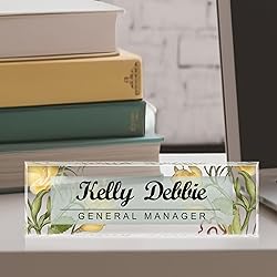 Name Plate for Desk Personalized Office Acrylic