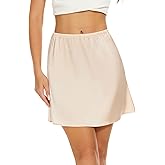 MANCYFIT Womens Half Slip for Under Dresses Satin Slip Skirt Mini Underskirt