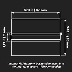 Draft Blocker 6'' Inch - Backdraft Damper - Draft