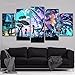 JESC 5 Panels Canvas Painting Mushroom Print on Canvas Wall Art Painting Modern Home Decor Picture For Living Room Decor Gifts (no frame, 30x50cmx2,30x70cmx2,30x80cmx1) …