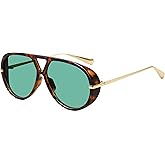 SevenColor Trendy Oversized Aviator Sunglasses for Women Men Retro Big Round Shield Sun Glasses Vintage Shades